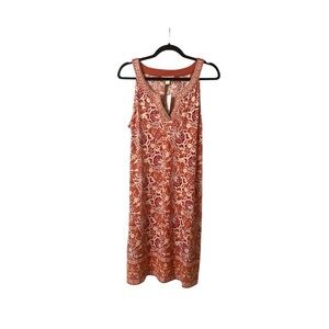 NWT! Peach, Red, & White Floral Paisley Printed Magnolia Grace Sleeveless Dress